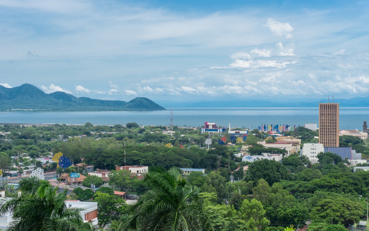 Vue sur des maisons à Managua, Nicaragua